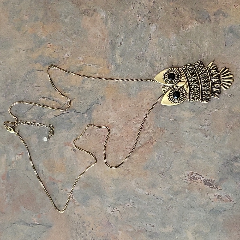 Vintage Owl pendant necklace